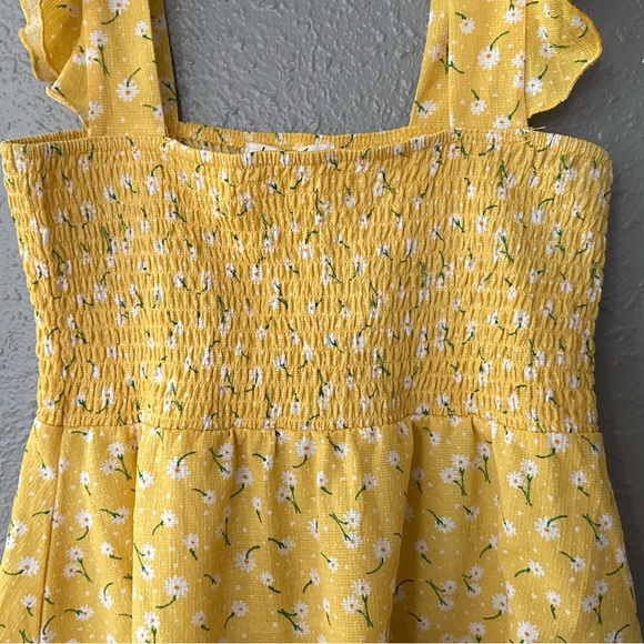 Love + Joy Yellow Ruffled Sleeve Daisy Summer Top Size S" NWOT Juniors Tank Top - Picture 5 of 11